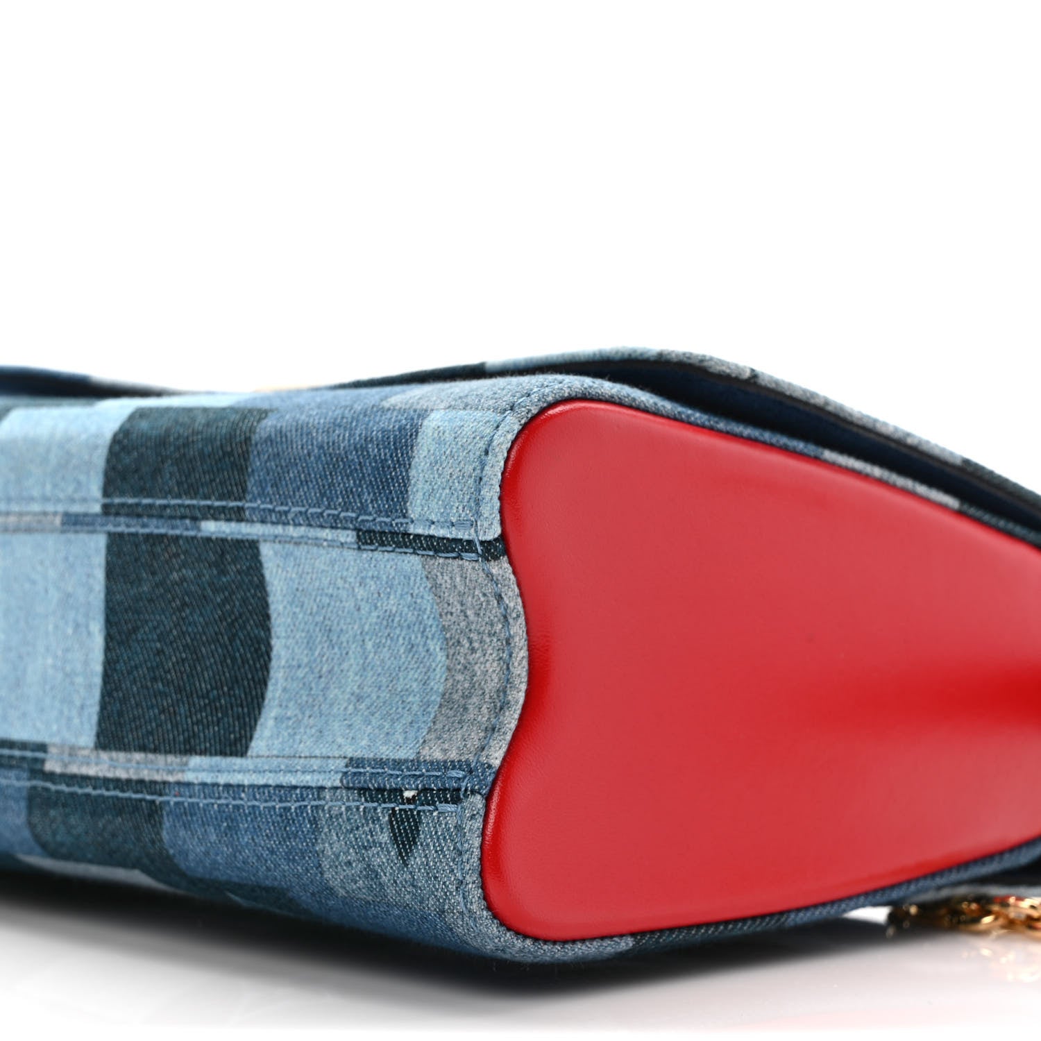 Louis Vuitton Denim Damier Monogram Twist Shoulder Bag MM Blue Rouge 8 of 8