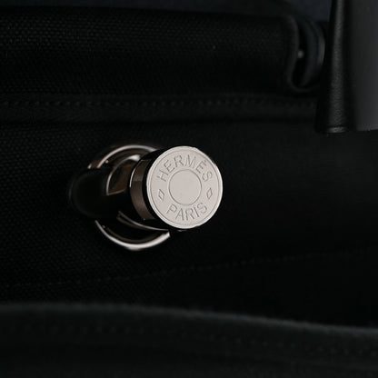 Hermes Military Toile Vache Hunter Herbag a Dos Zip Retourne Backpack Black 6 of 9