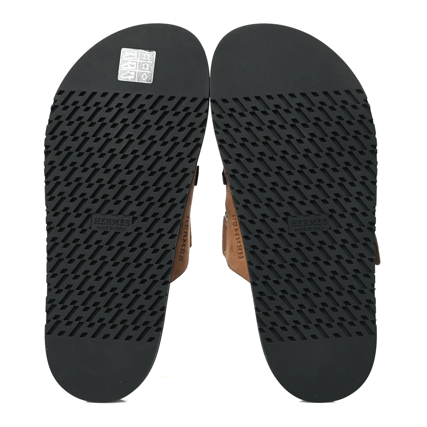 Suede Goatskin Tufted Leopard Womens Chypre Sandals 38.5 Brun Fume Black