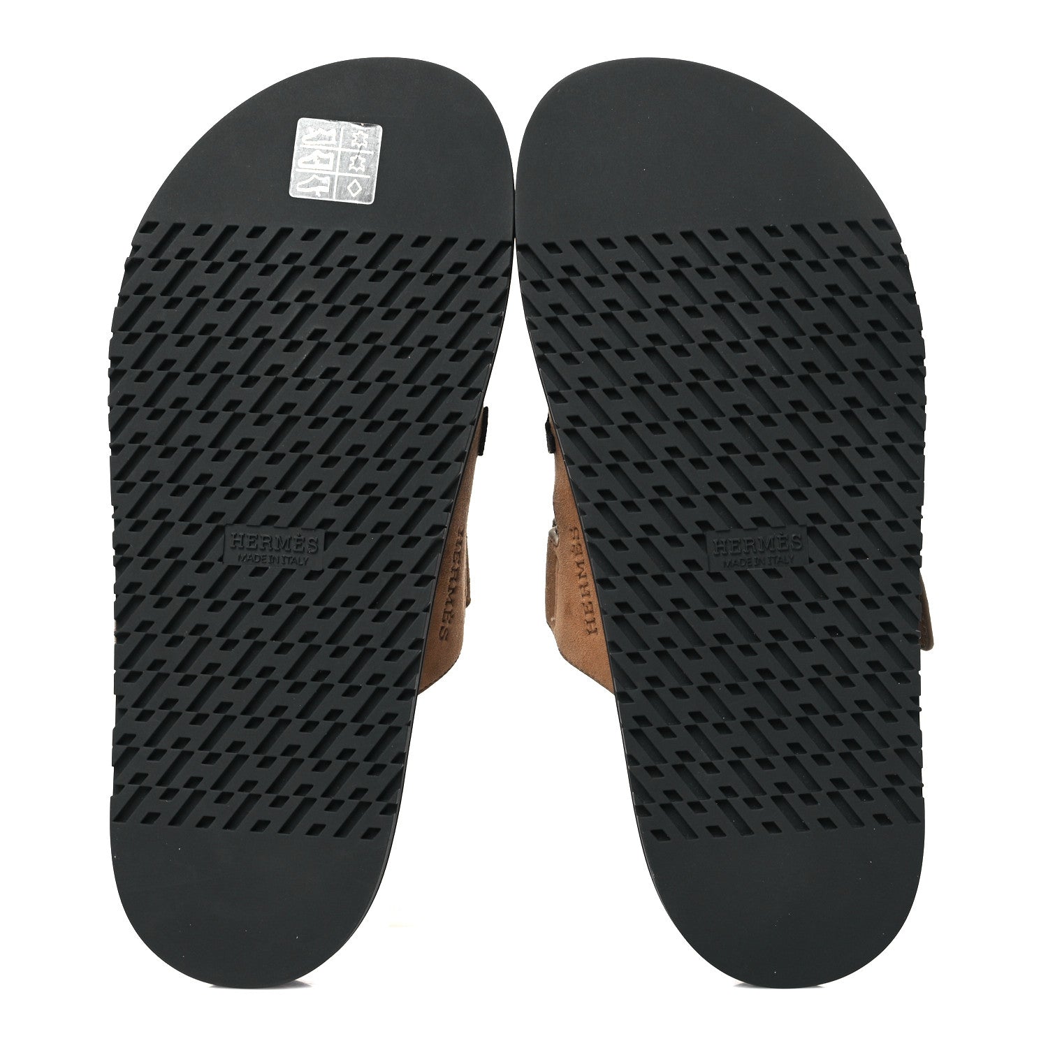 Hermes Suede Goatskin Tufted Leopard Womens Chypre Sandals 38.5 Brun Fume Black 5 of 9