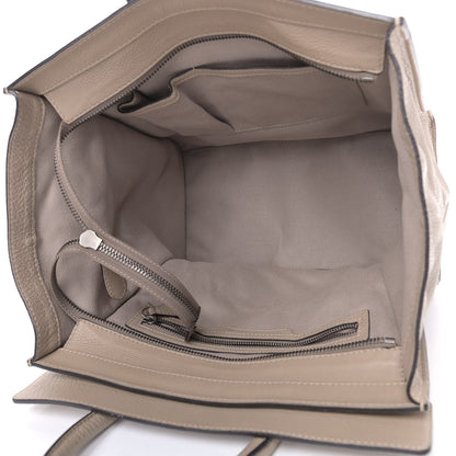 Celine Drummed Calfskin Mini Luggage Dune 5 of 18