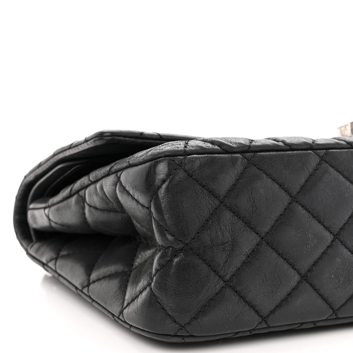 Iridescent Calfskin Quilted 2.55 Reissue 226 Flap Dark Grey