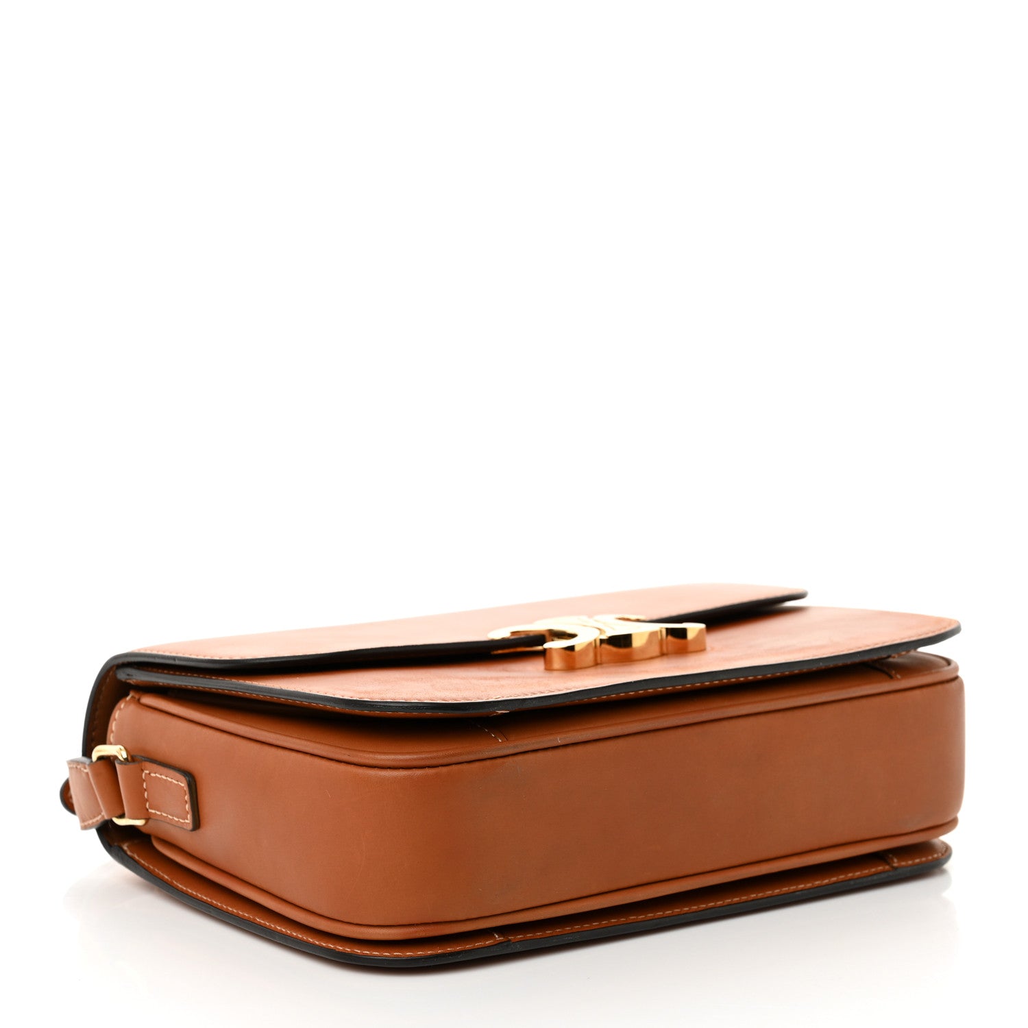 Celine Shiny Calfskin Medium Triomphe Tan 4 of 11