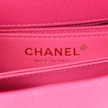 Chanel Caviar Quilted Mini Coco Handle Flap Rose 6 of 11