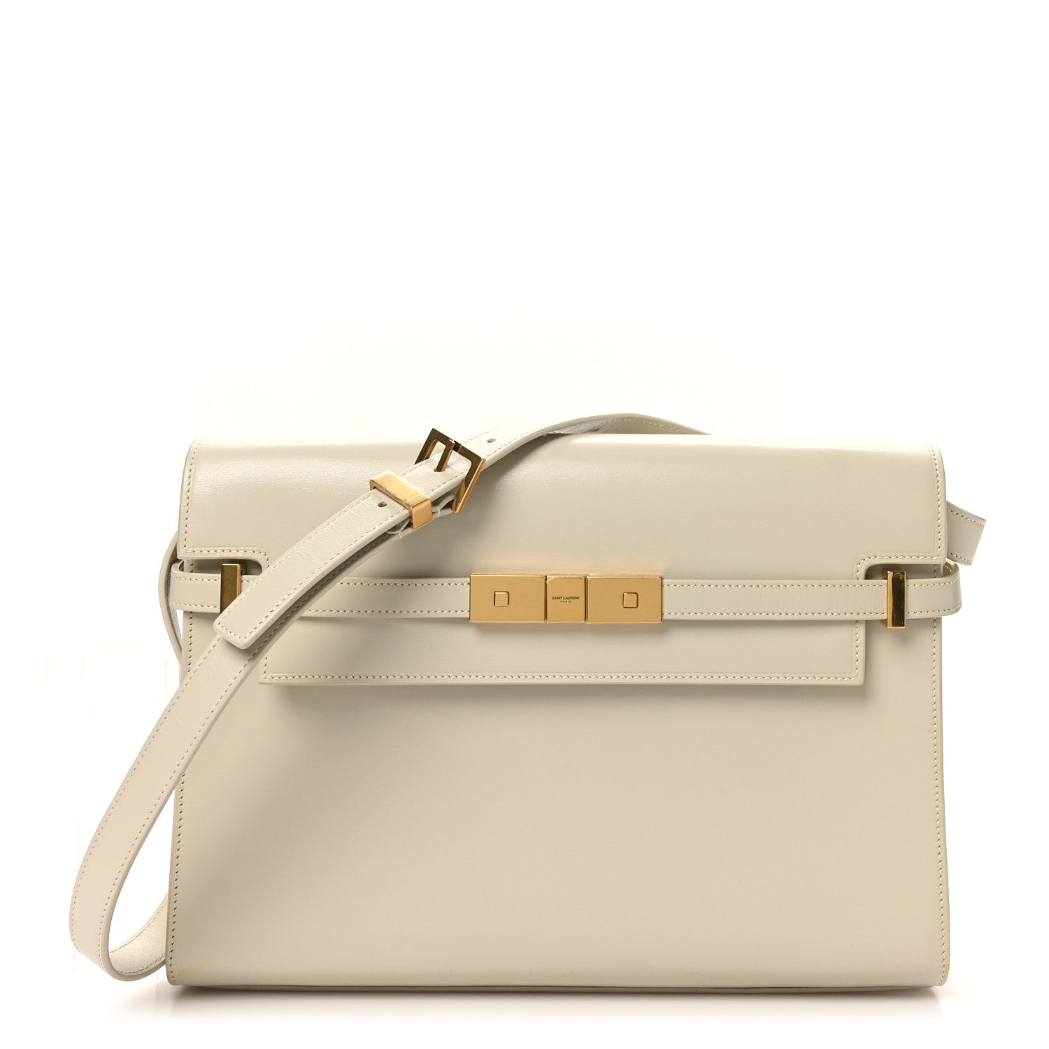 Saint Laurent Smooth Calfskin Manhattan Shoulder Bag Crema Soft 1 of 10