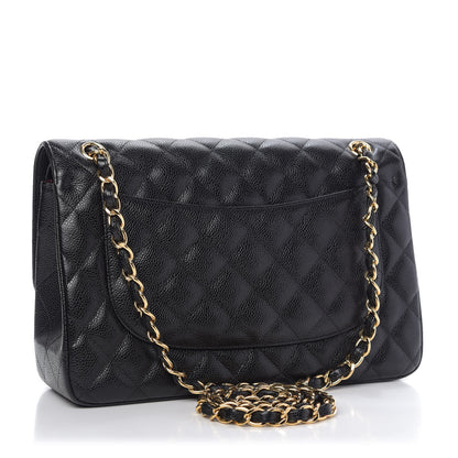 Chanel Caviar Quilted Jumbo Double Flap Black 3 of 10