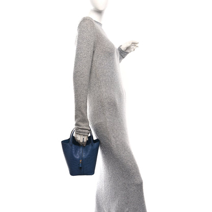 Hermes Ostrich Picotin Lock 18 Bleu Roi 2 of 14