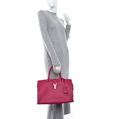 Saint Laurent Calfskin Medium Classic Y Cabas Fuchsia 2 of 8