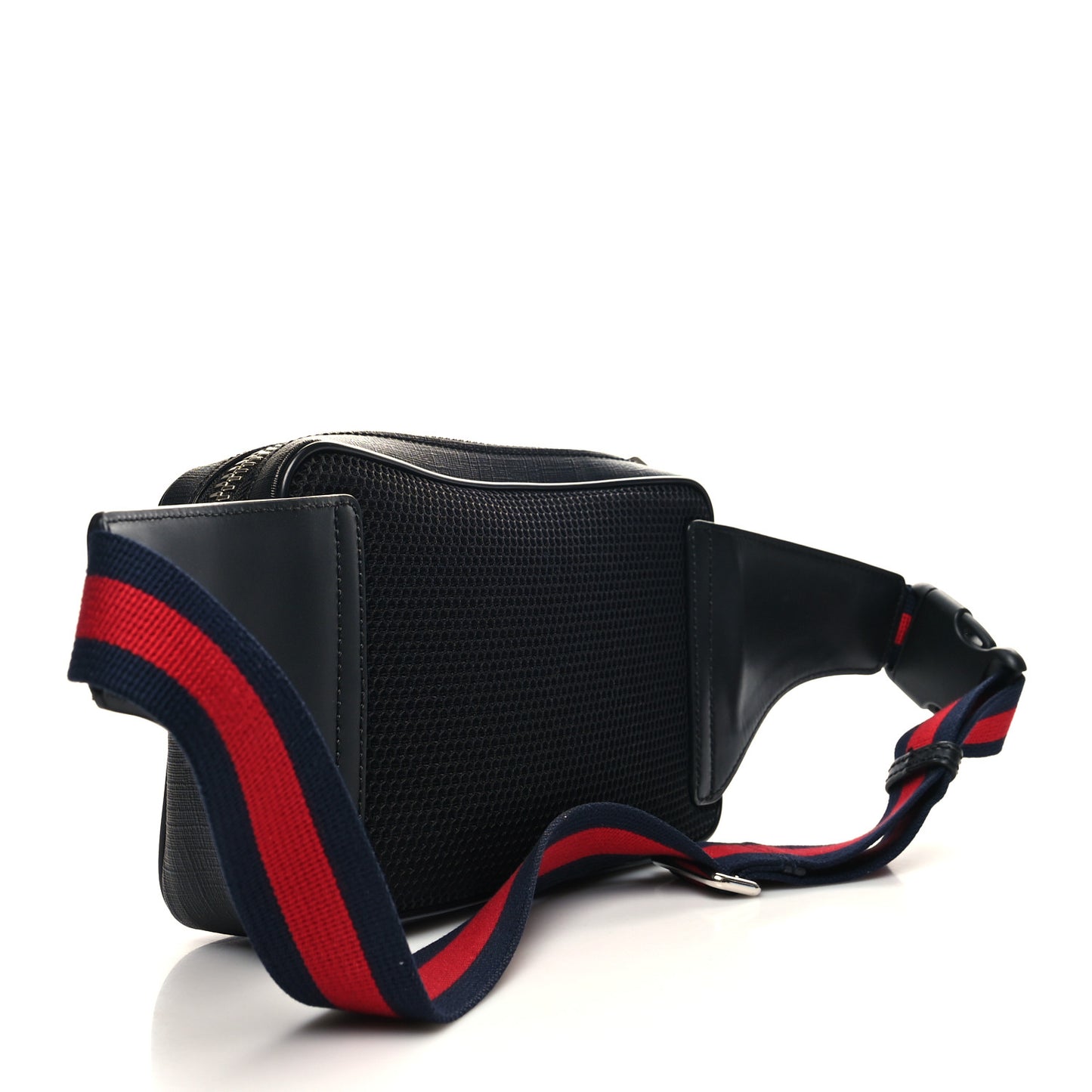 Soft GG Supreme Monogram Web Belt Bag Black Grey
