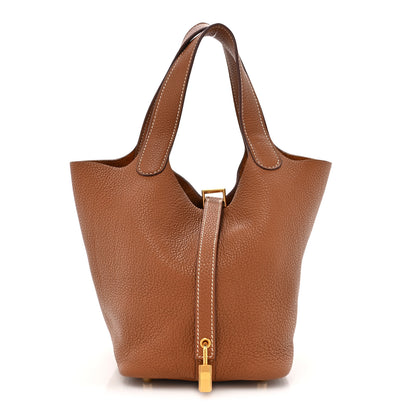 Hermes Taurillon Clemence Picotin Lock 18 PM Gold 1 of 11