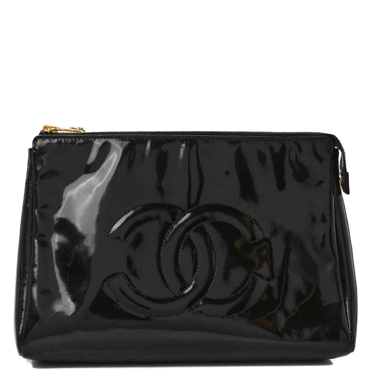 Chanel Patent Timeless CC Cosmetic Pouch Black 1 of 8