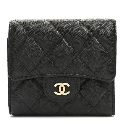 Chanel Caviar Quilted Small Flap Wallet Black 1 of 8