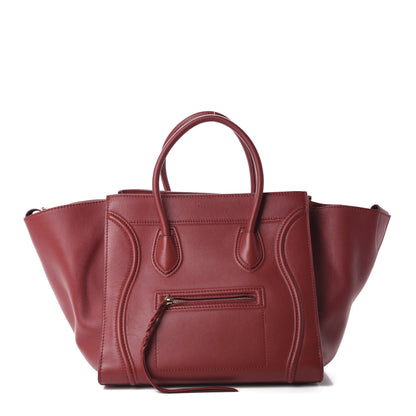 Celine Supple Calfskin Medium Phantom Luggage Red 1 of 9