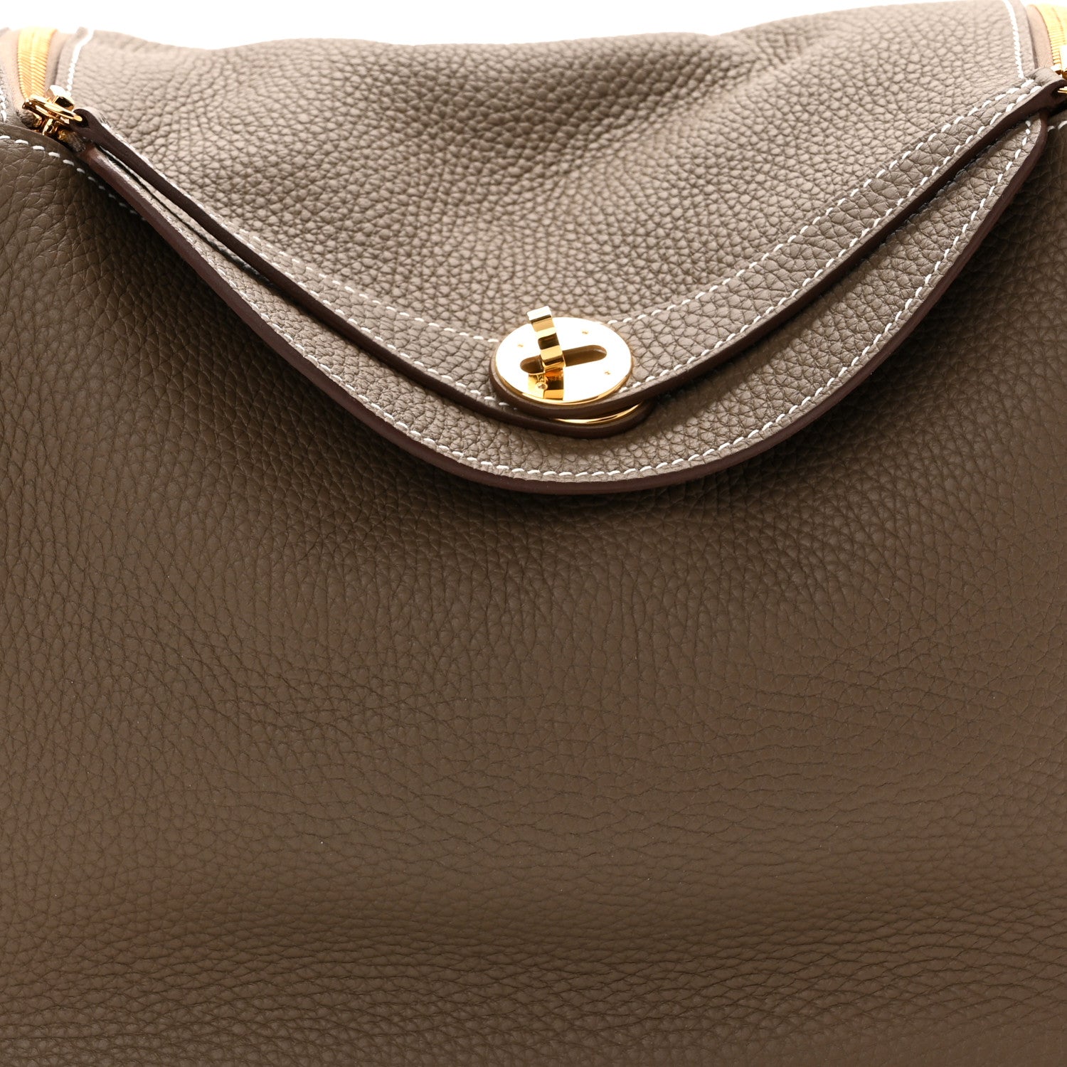 Hermes Taurillon Clemence Lindy 30 Etoupe 7 of 9