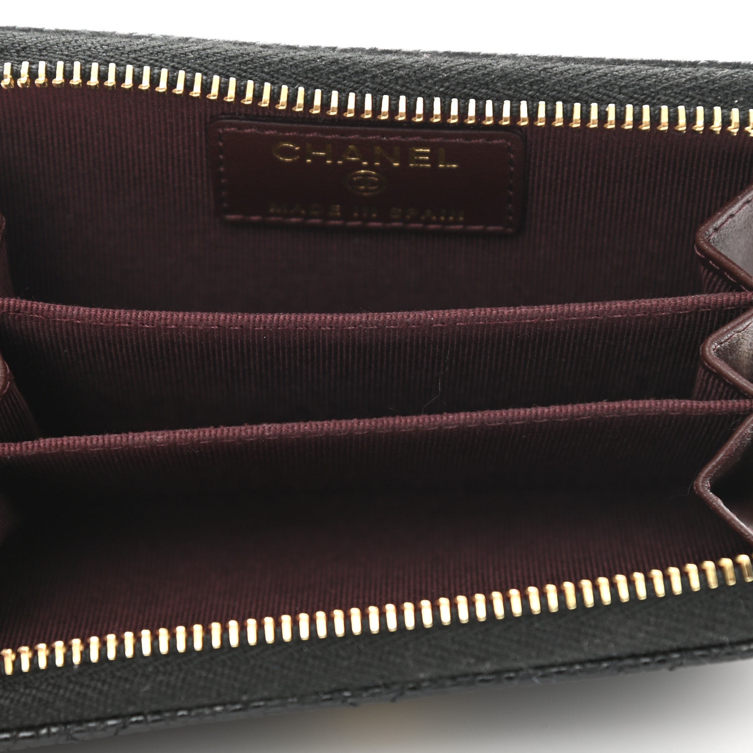 Chanel Caviar Quilted Zip Coin Purse Black 5 of 9