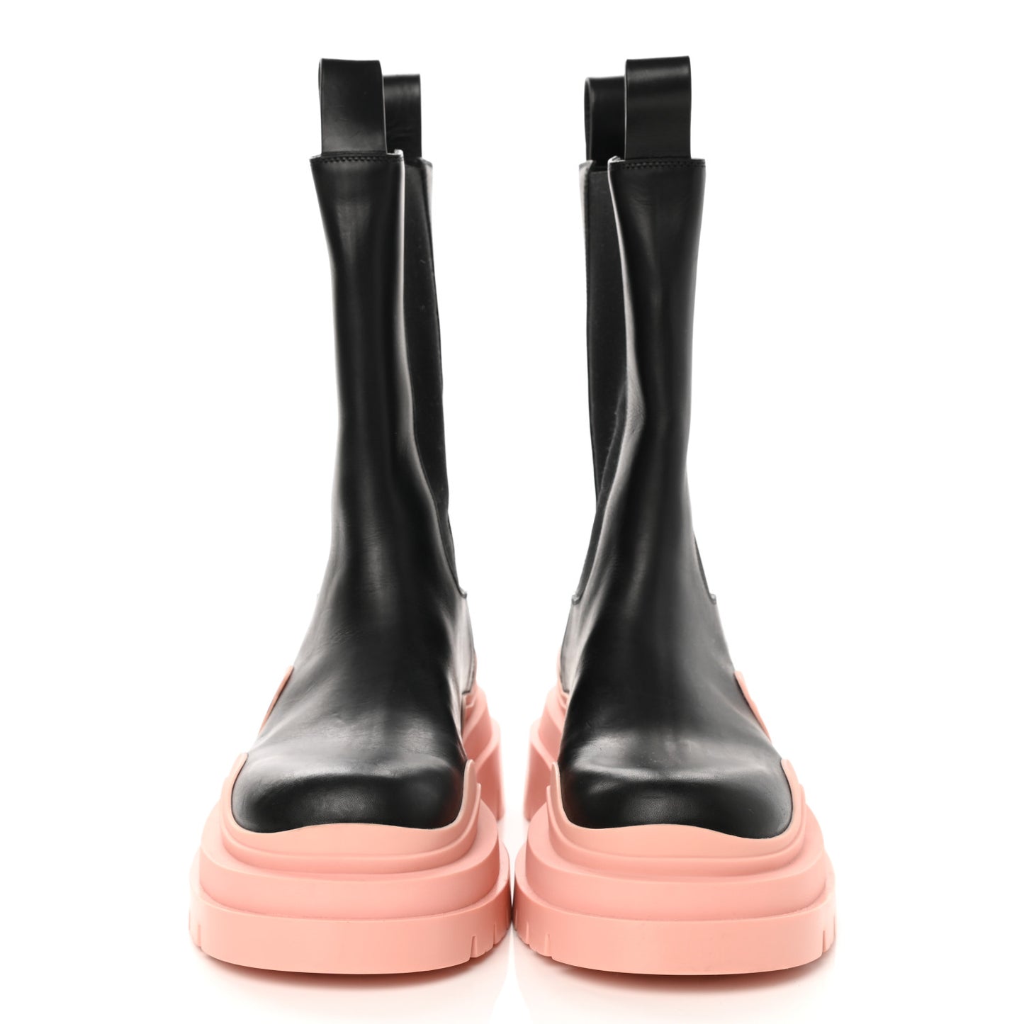 Calfskin The Tire Chelsea Boots 40 Black Peachy