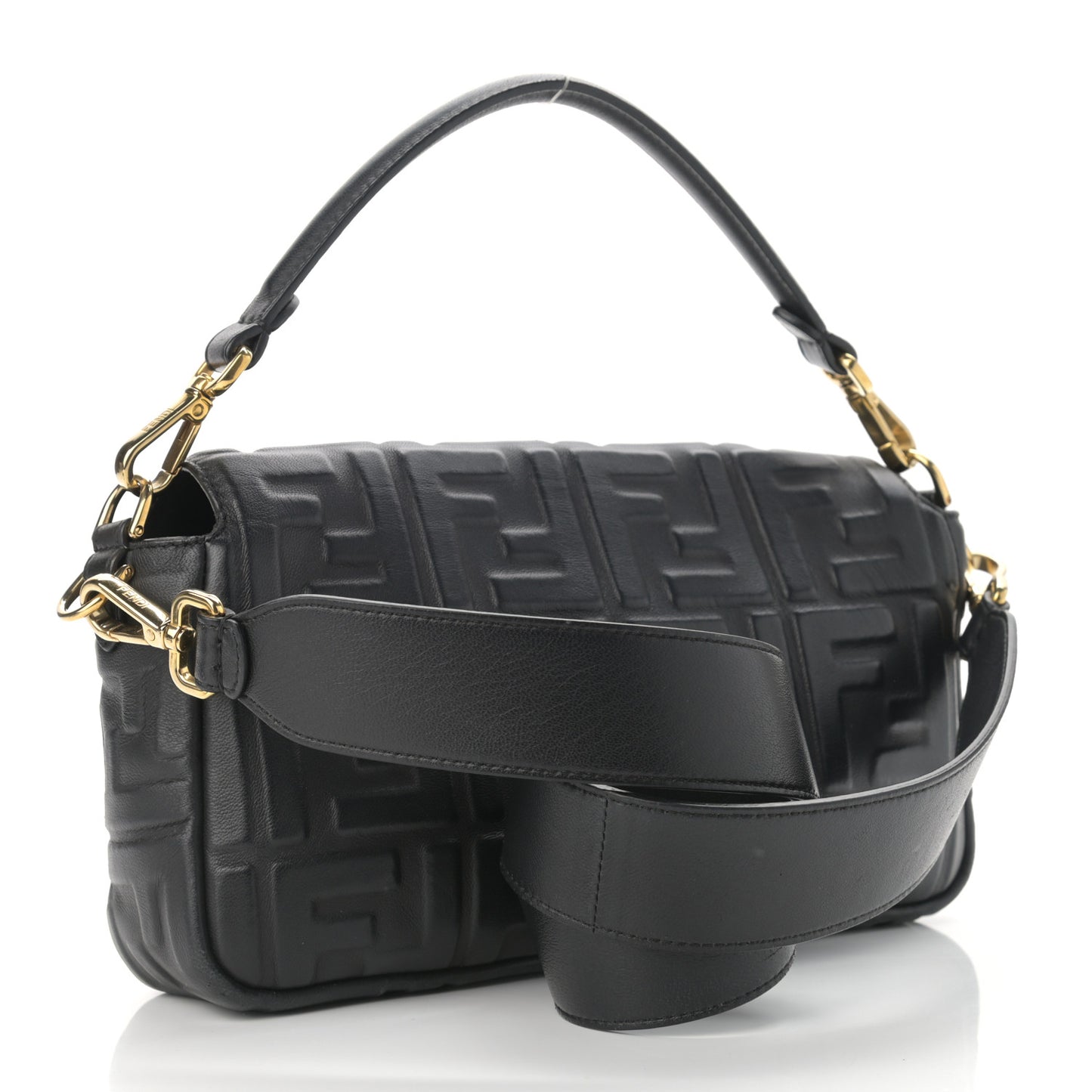 Nappa FF 1974 Embossed Baguette Black