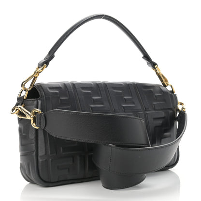 Fendi Nappa FF 1974 Embossed Baguette Black 3 of 10