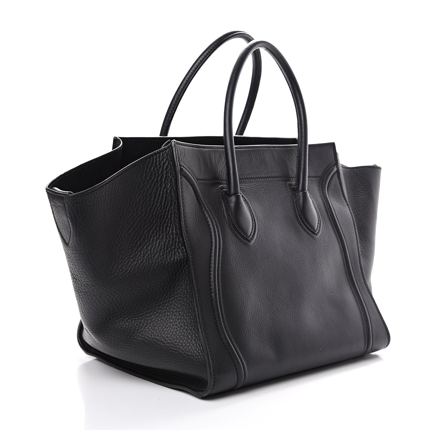 Supple Calfskin Medium Phantom Luggage Black