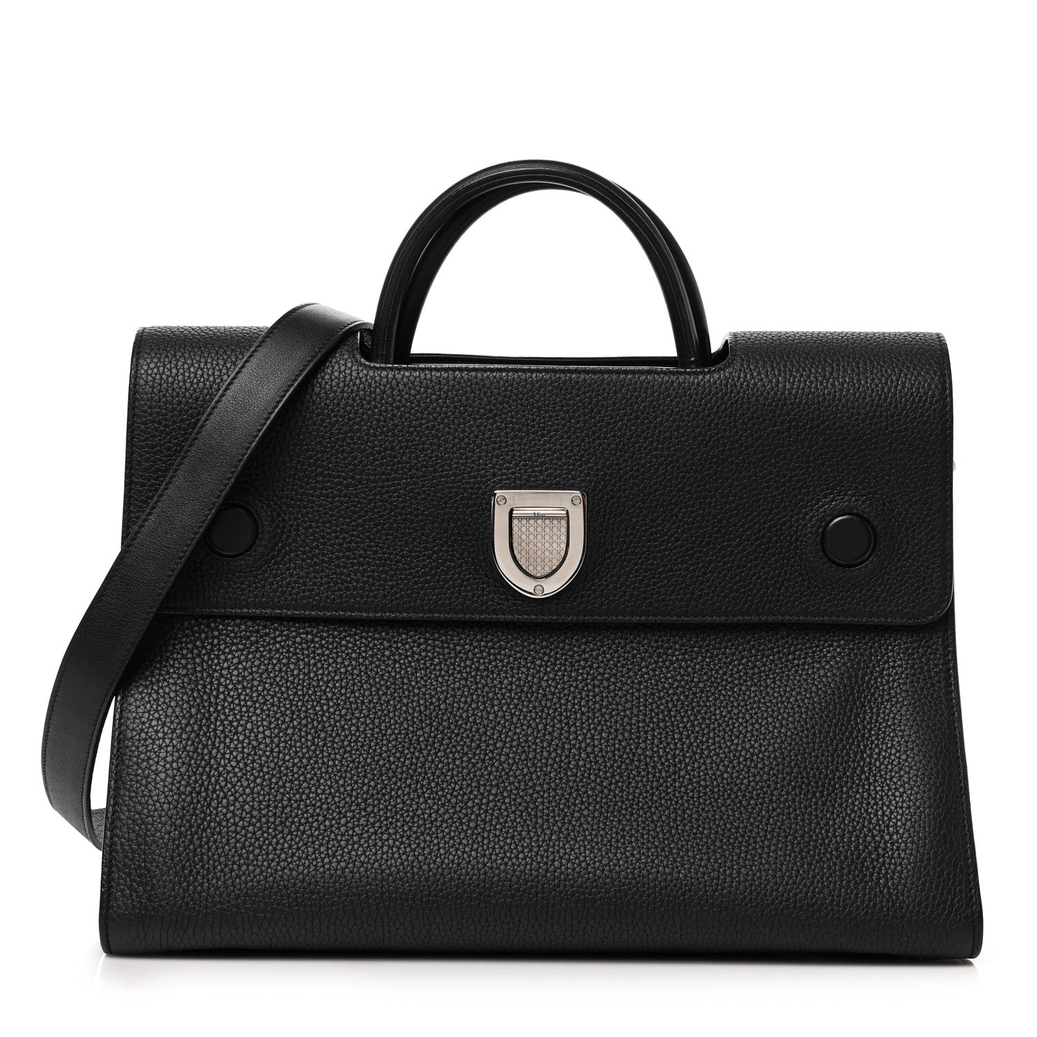 Christian Dior Grained Calfskin Large Diorever Flap Black 1 of 11