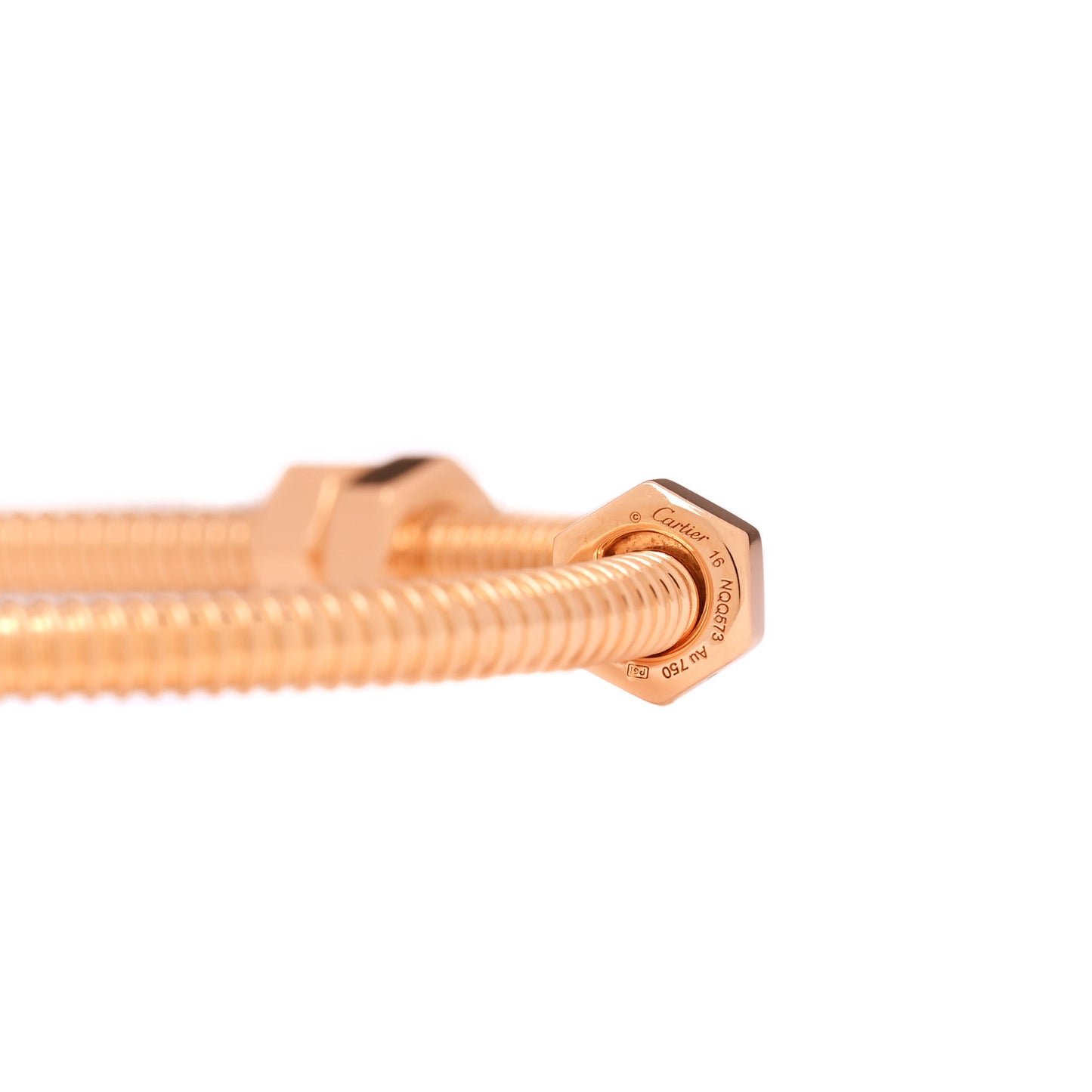 18K Pink Gold Ecrou de Cartier Bracelet 16