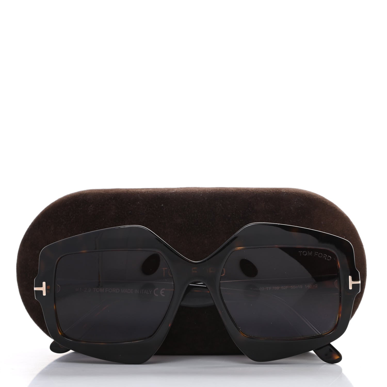 Tom Ford Tate-02 Irregular Square Sunglasses TF789 Dark Havana 8 of 8