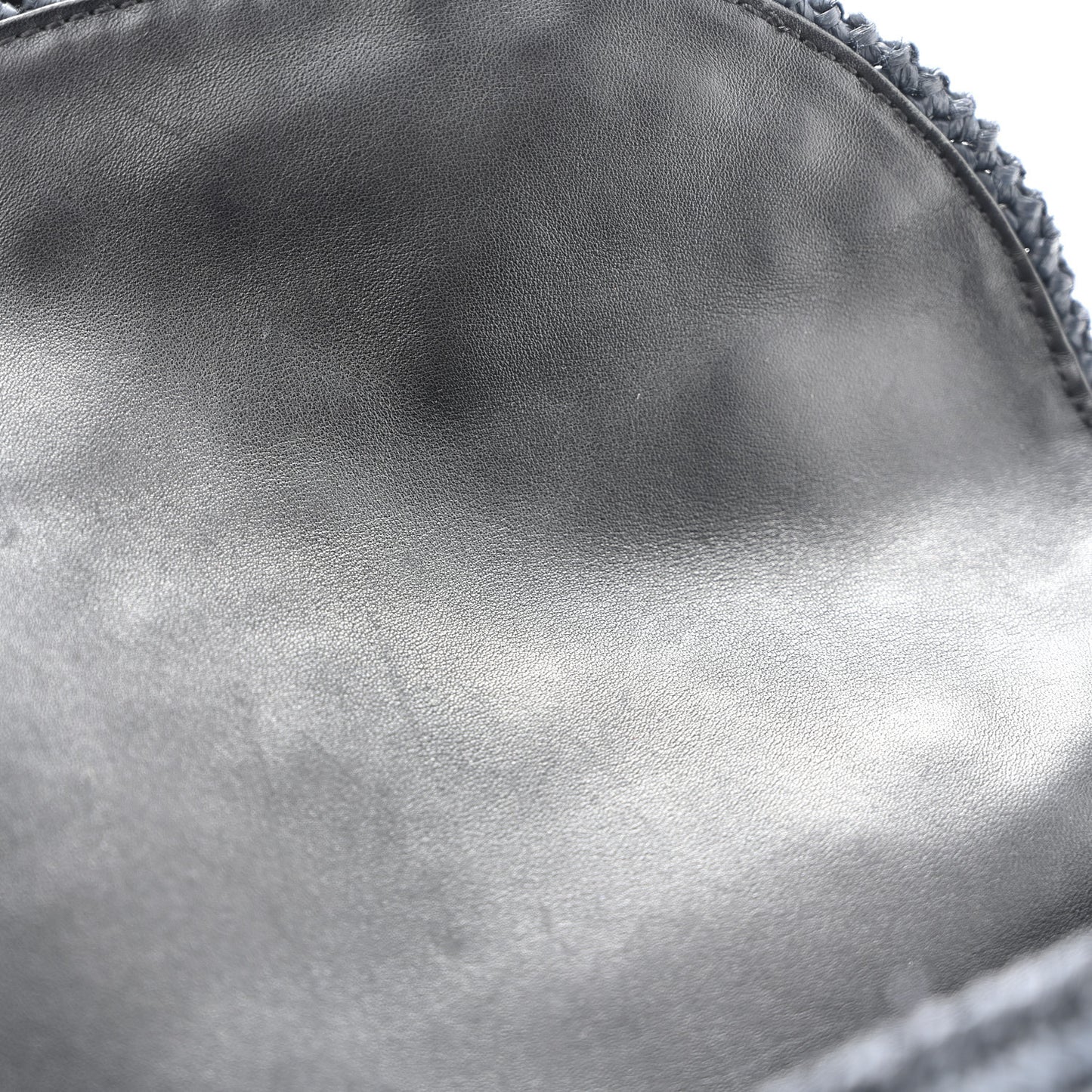 Straw Raffia Shoulder Bag Navy Blue
