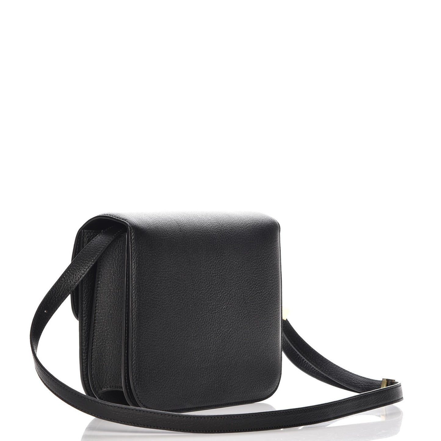 Goatskin Medium Classic Box Flap Bag Black