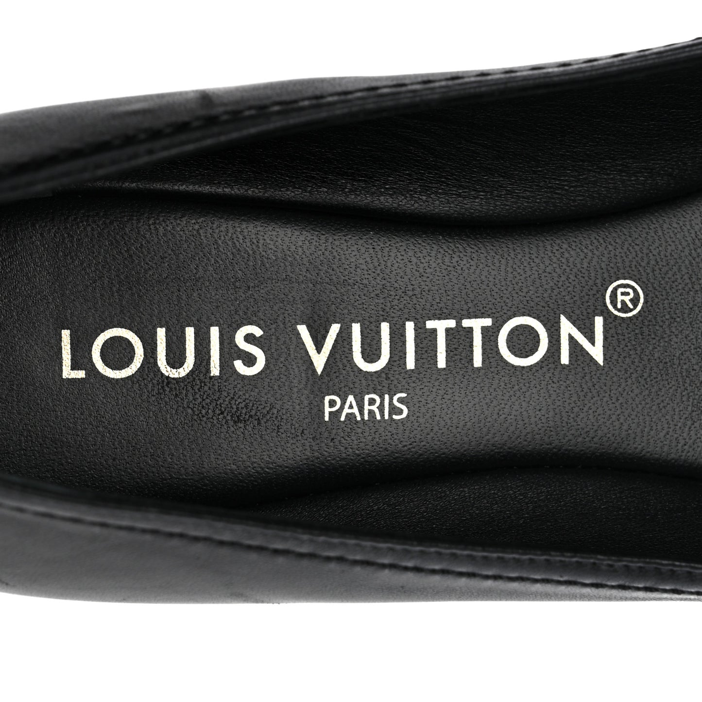 Calfskin Monogram Bow Ballerina Flats 38 Black