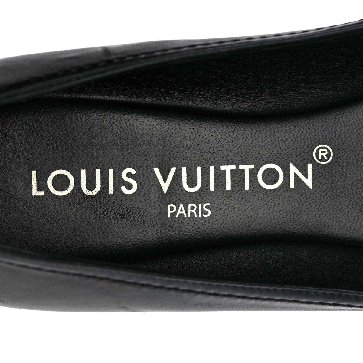 Louis Vuitton Calfskin Monogram Bow Ballerina Flats 38 Black 8 of 10