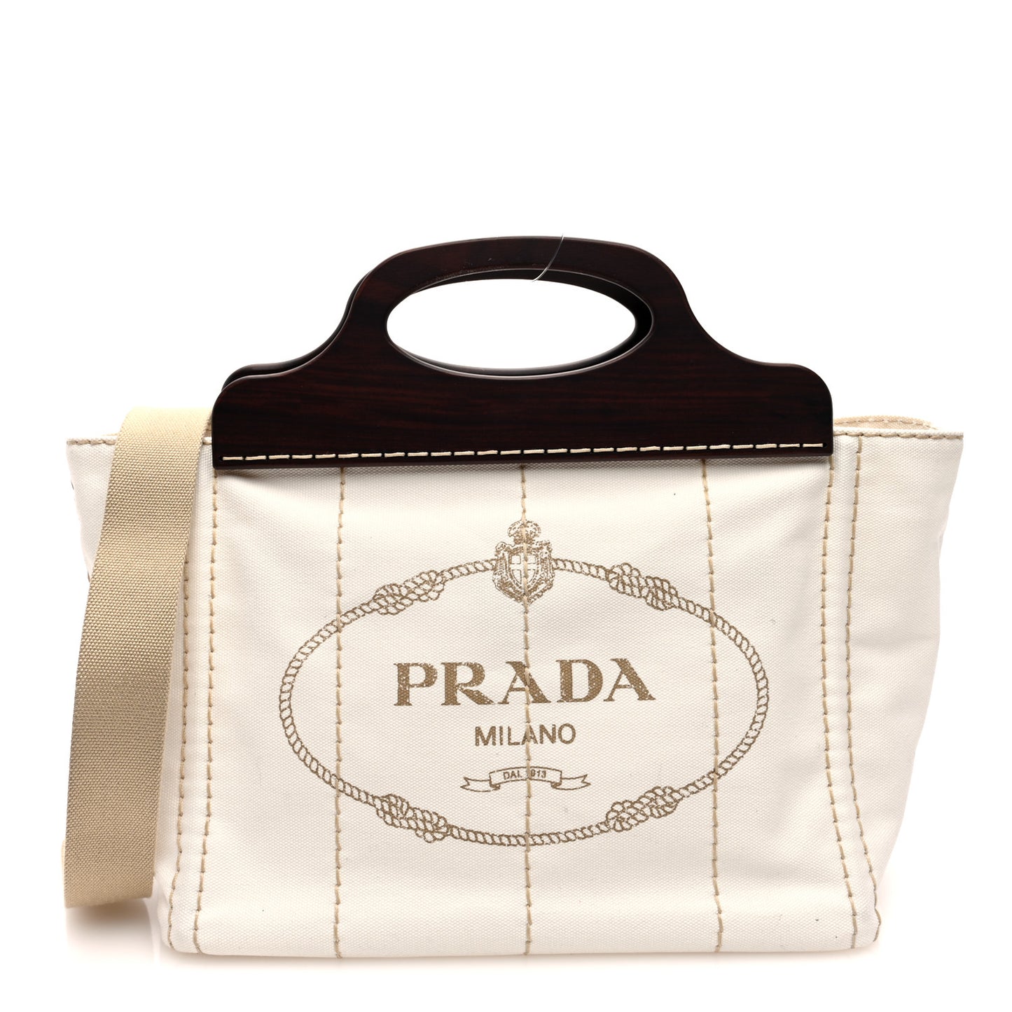 Canapa Legno Logo Tote White