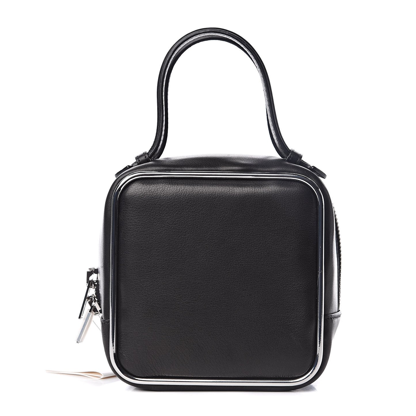 Supple Calfskin Halo Top Handle Bag Black