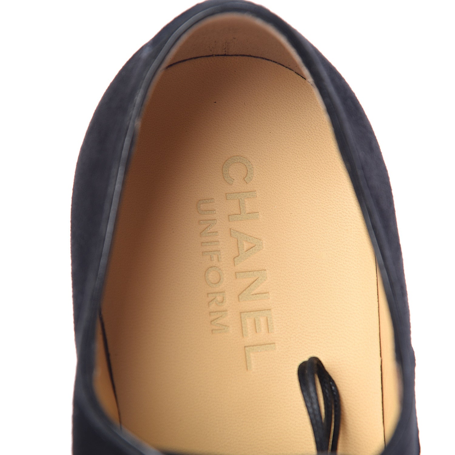 Chanel Suede Mens Lace Up Loafers 41 Black 5 of 8