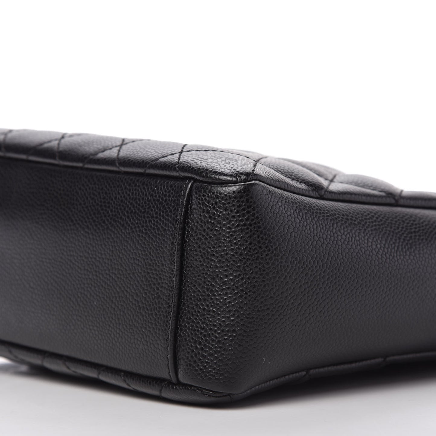 Caviar Quilted Petit Shopping Tote PST Black
