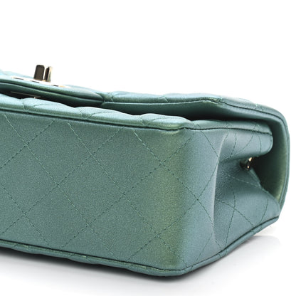 Chanel Iridescent Calfskin Quilted Mini Rectangular Flap Green 10 of 11