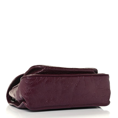 Saint Laurent Crinkled Calfskin Matelasse Monogram Medium Niki Chain Satchel Burgundy 4 of 11