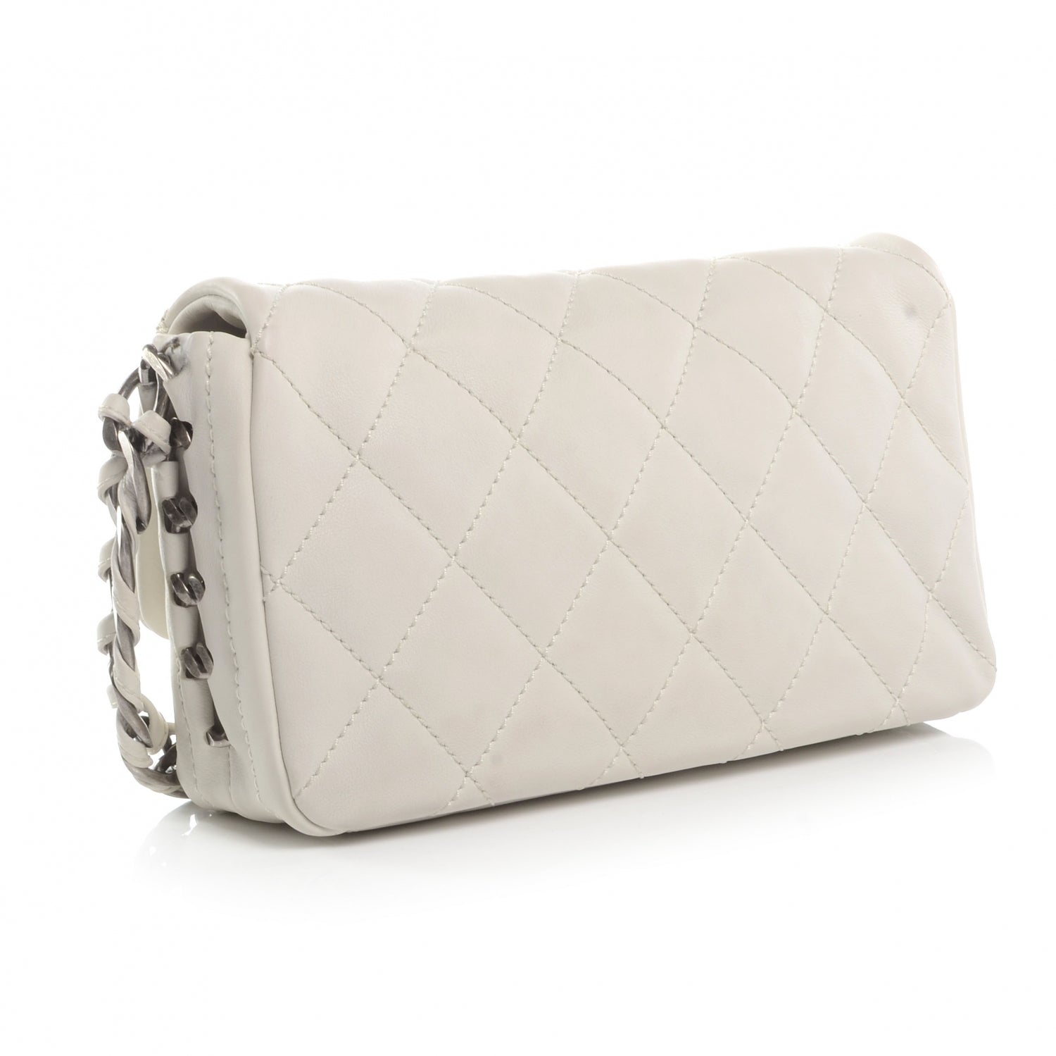 Chanel Calfskin Quilted Medium Modern Chain Flap White 3 of 9