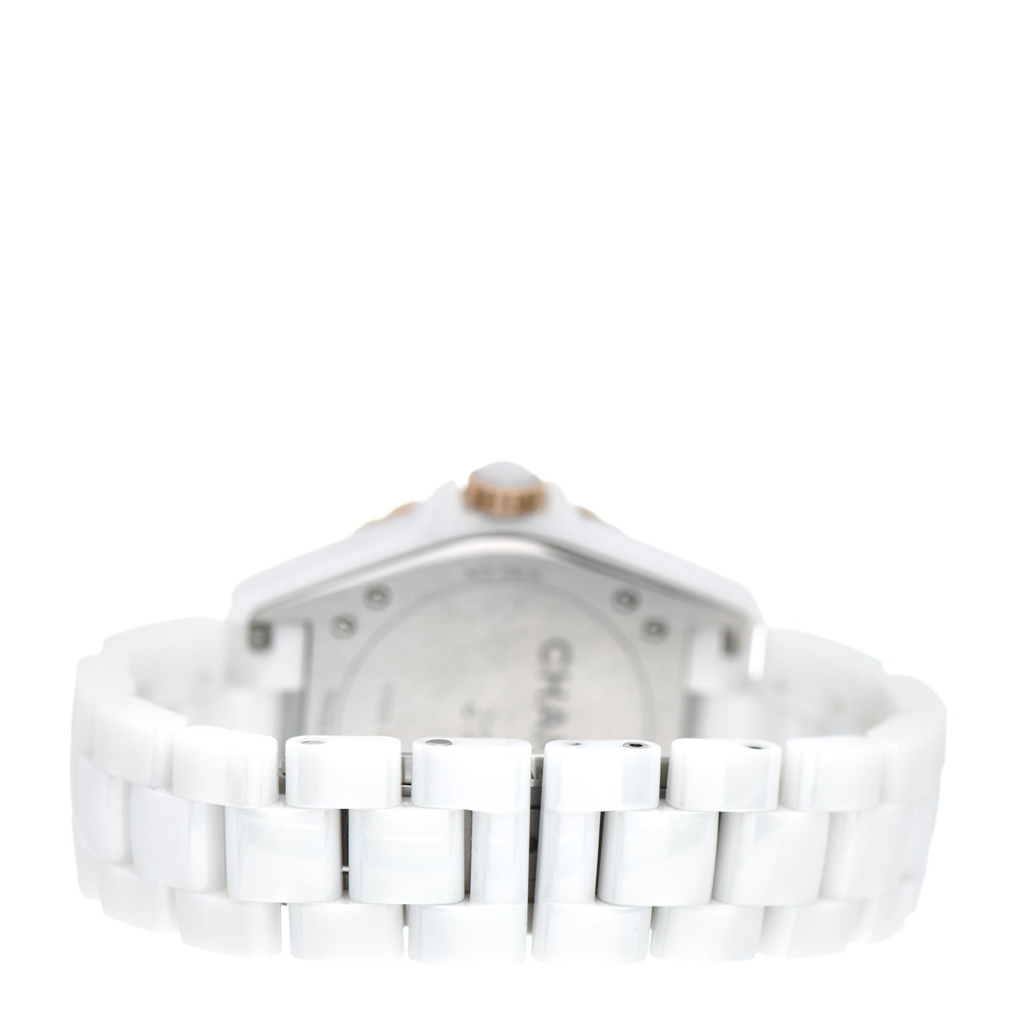 Stainless Steel 18K Beige Gold Ceramic Diamond 36.5mm J12 Automatic Watch White