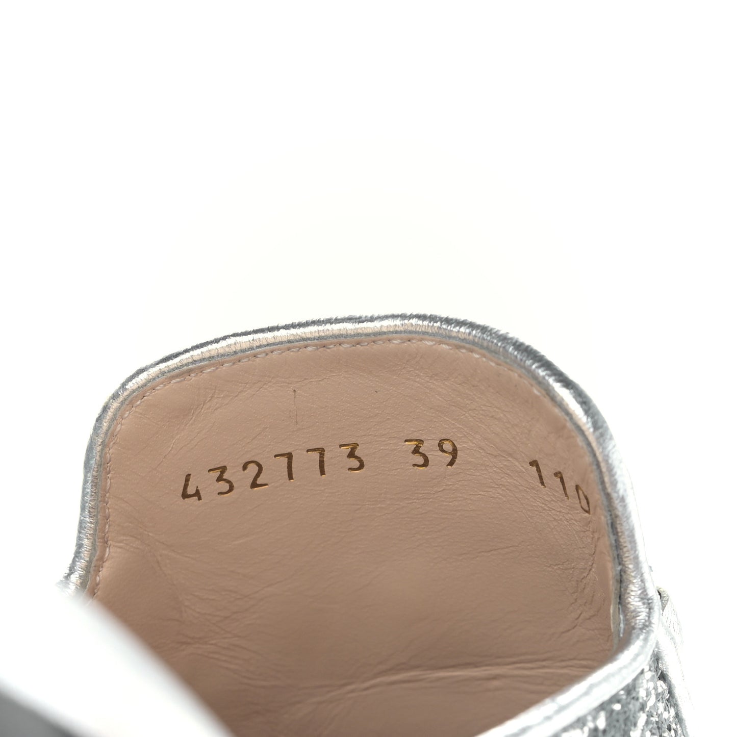 Glitter Womens Princetown Slippers 39 Silver
