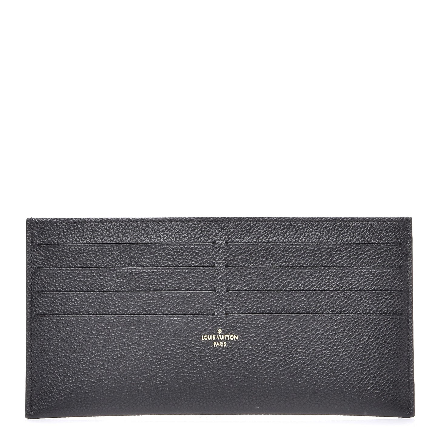 Calfskin Felicie Chain Wallet Card Holder Insert Black