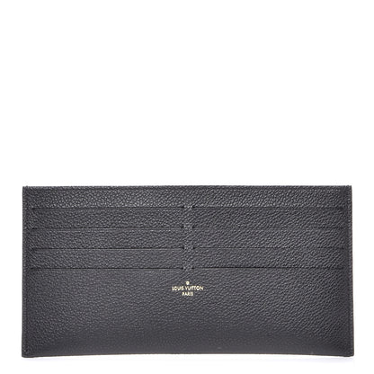 Louis Vuitton Calfskin Felicie Chain Wallet Card Holder Insert Black 1 of 6