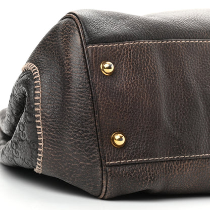 Gucci Guccissima Large New Pelham Shoulder Bag Dark Brown 10 of 15