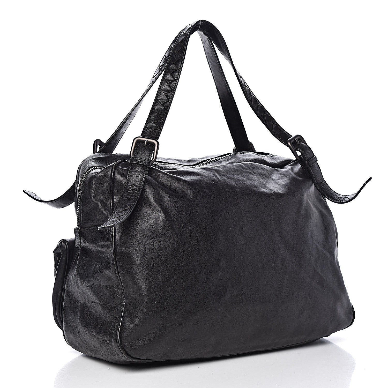 Bottega Veneta Nappa Intrecciato Multipocket Shoulder Bag Black 3 of 14