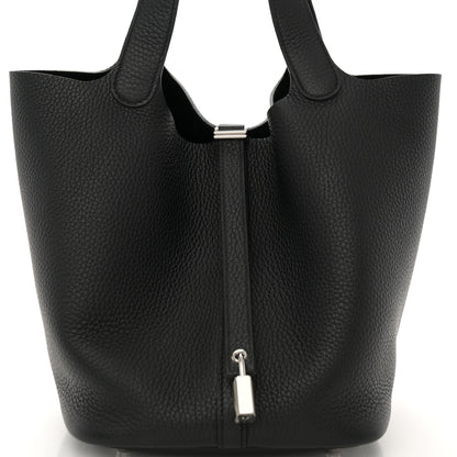 Hermes Taurillon Clemence Picotin Lock 22 MM Black 8 of 12