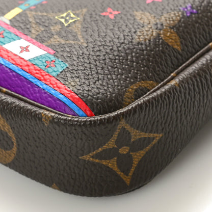 Louis Vuitton Monogram 2020 Christmas Animation Bumper Cars Mini Pochette Accessories Coquelicot 10 of 10