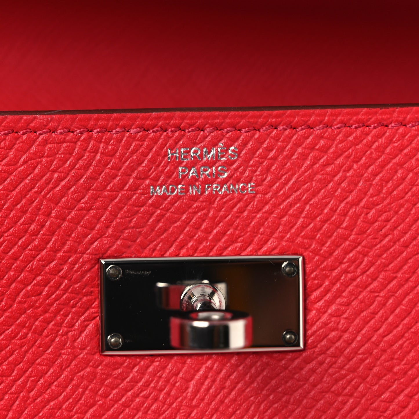 Epsom Kelly Longue Wallet Rouge Pivoine