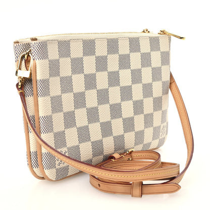 Louis Vuitton Damier Azur Double Zip Pochette 3 of 10