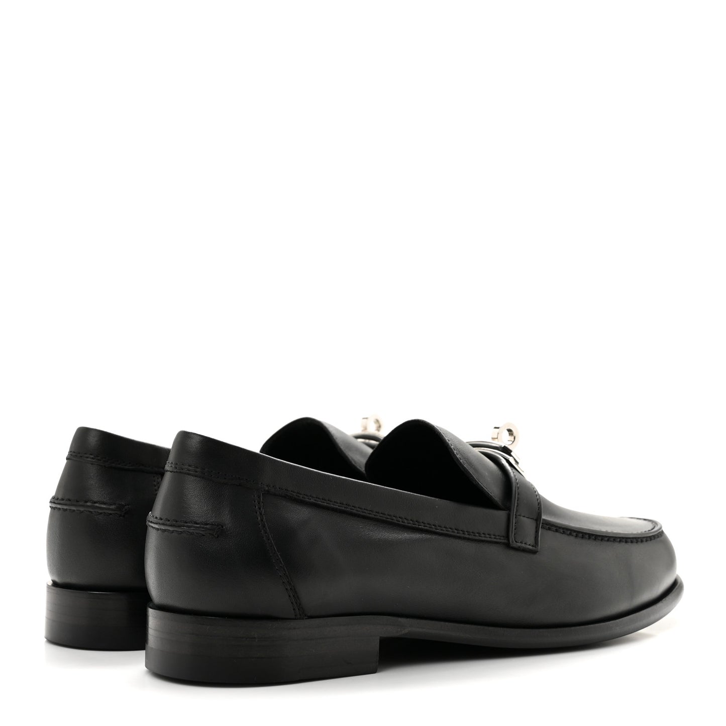 Calfskin Womens Destin Loafers 37.5 Black