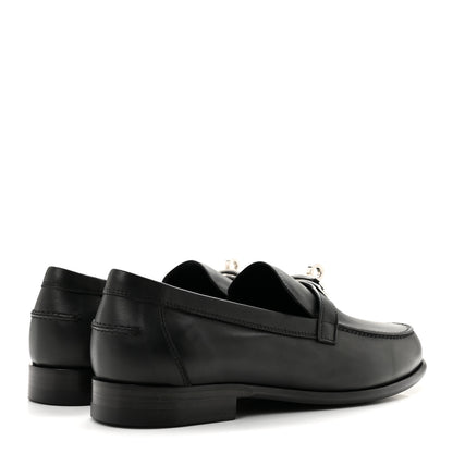 Hermes Calfskin Womens Destin Loafers 37.5 Black 5 of 10
