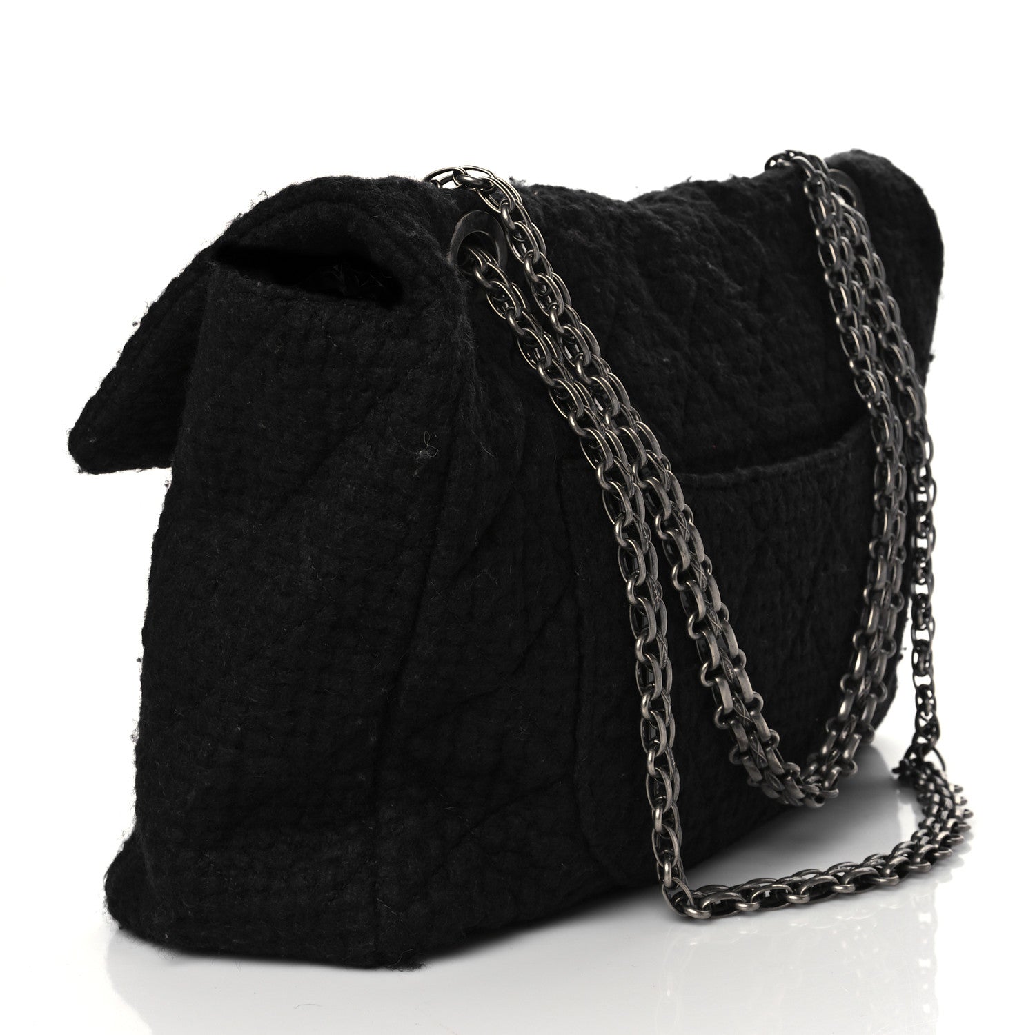 Chanel Tweed XXL Reissue Flap Black 2 of 9